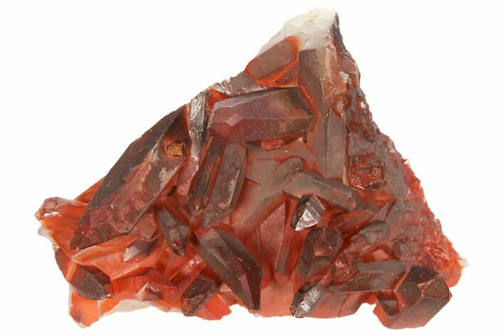 Natural, Red Quartz Crystal Cluster - Morocco #134066
